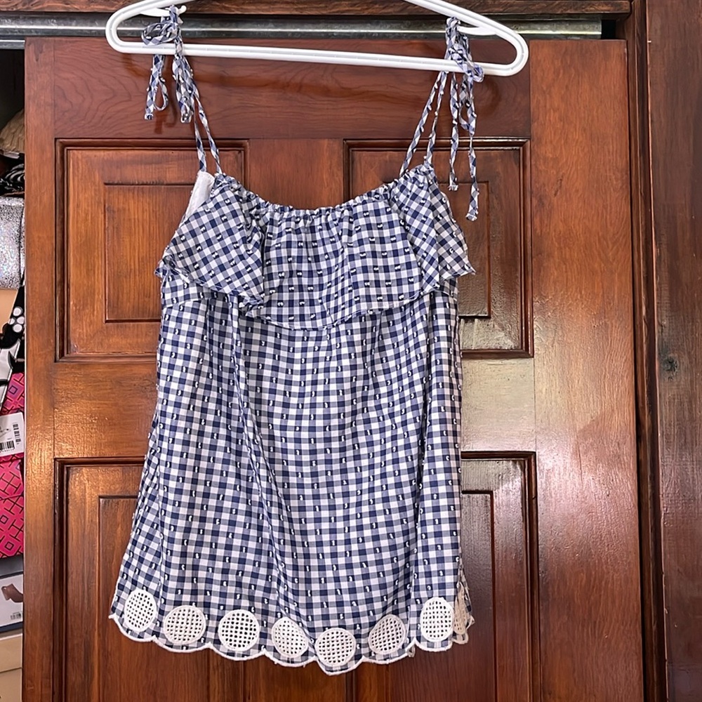 J crew Gingham tank